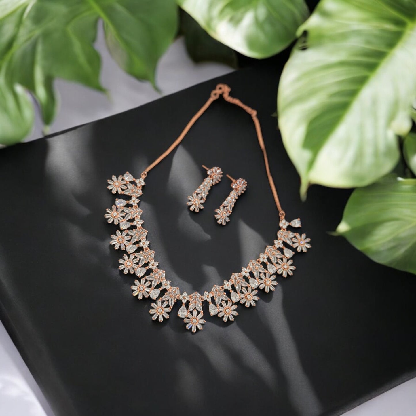 Rose Gold AD Necklace