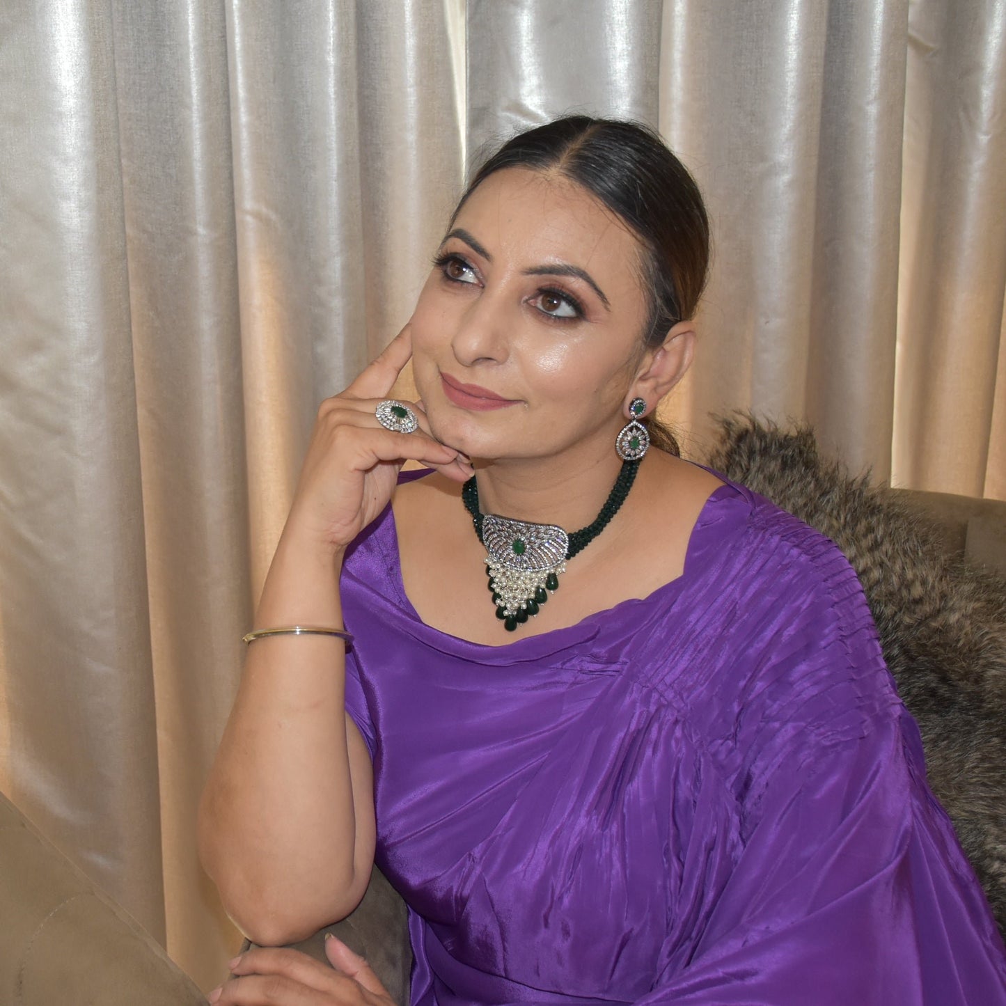 Green AD Necklace Set