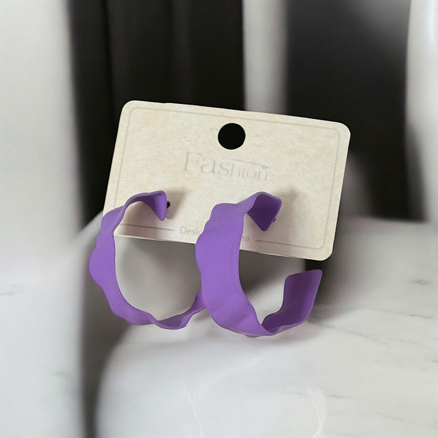 Lavender Hoop Earrings