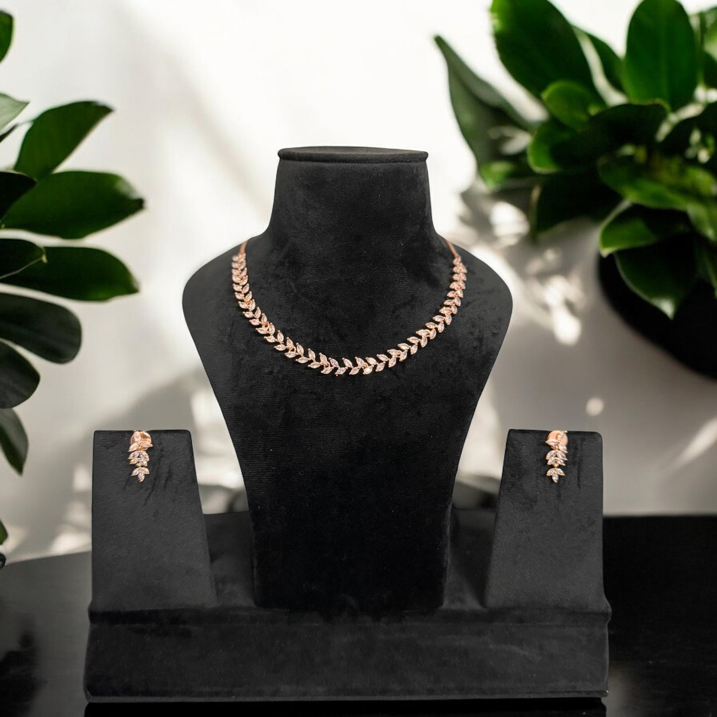 Rose Gold AD Necklace