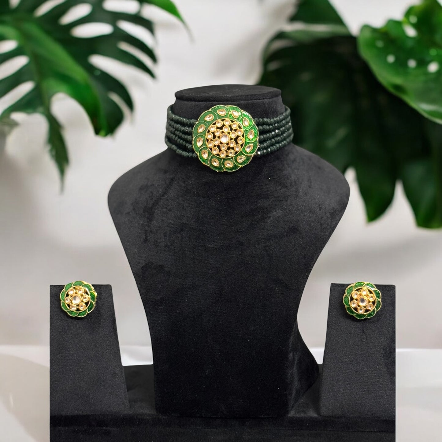 Green Meenakari Necklace