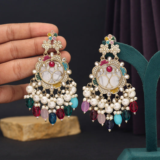 Kundan & Mother of Pearl Earrings