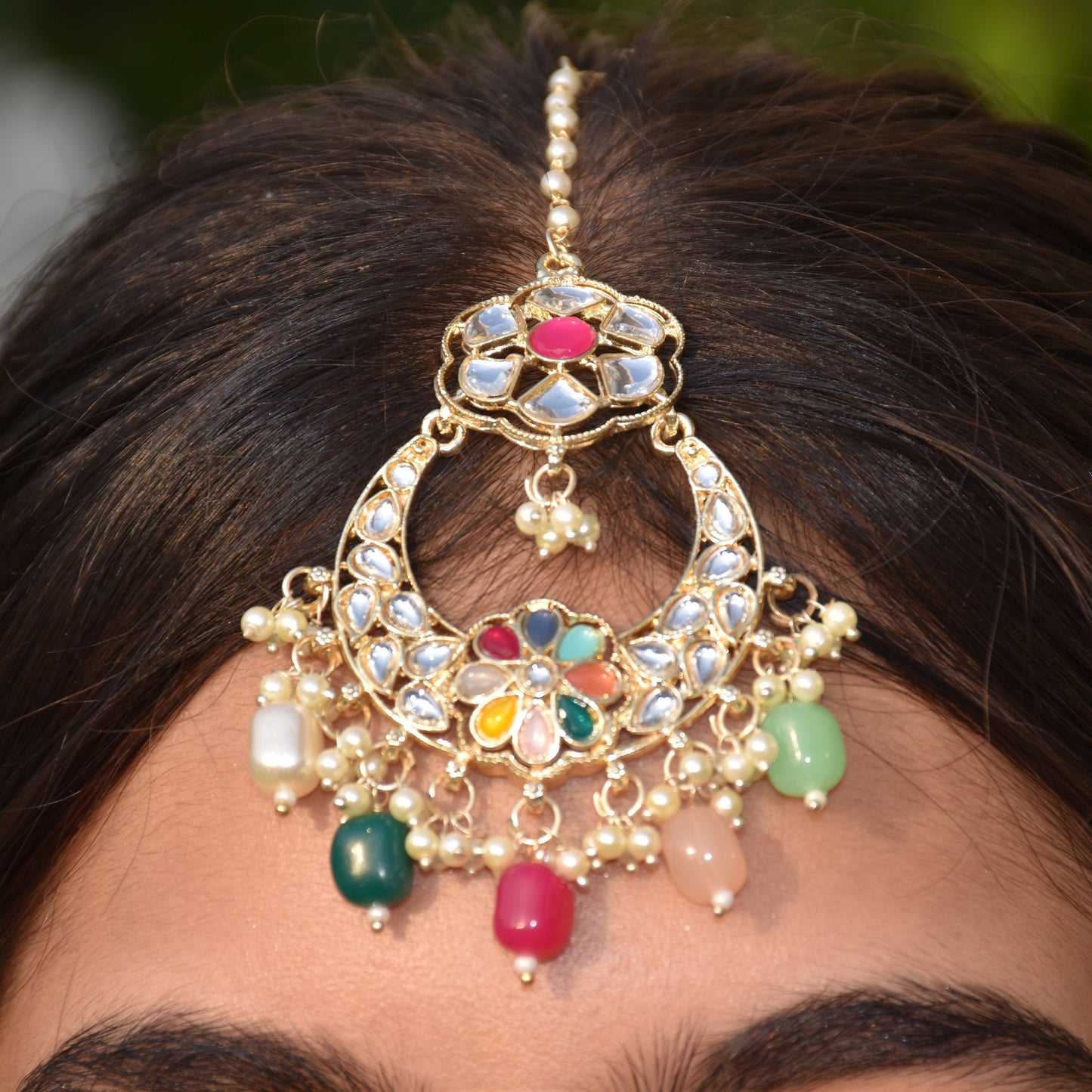 Multicolor Kundan Necklace Set