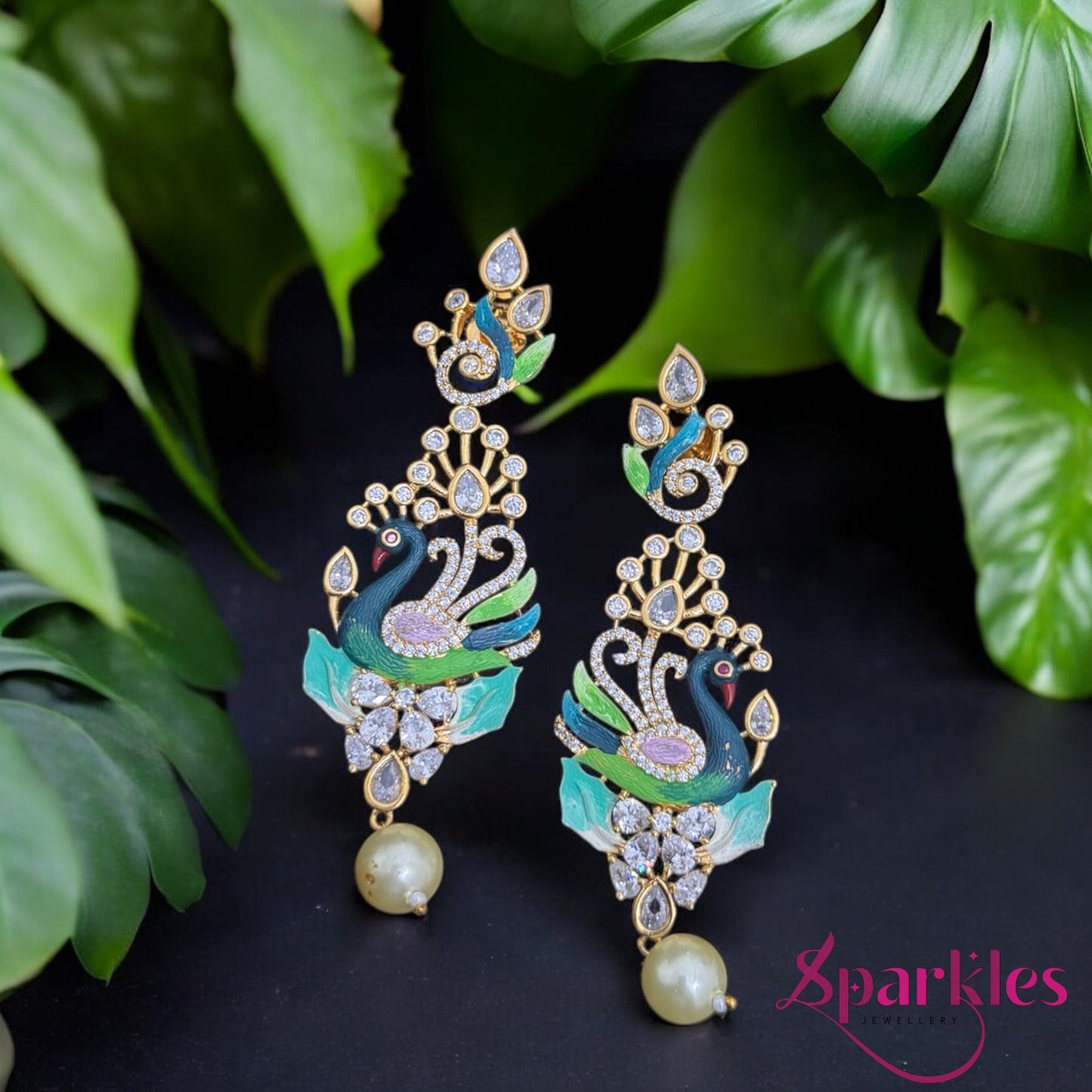 Peacock Fusion Earrings