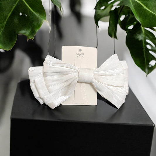 White Satin Bow